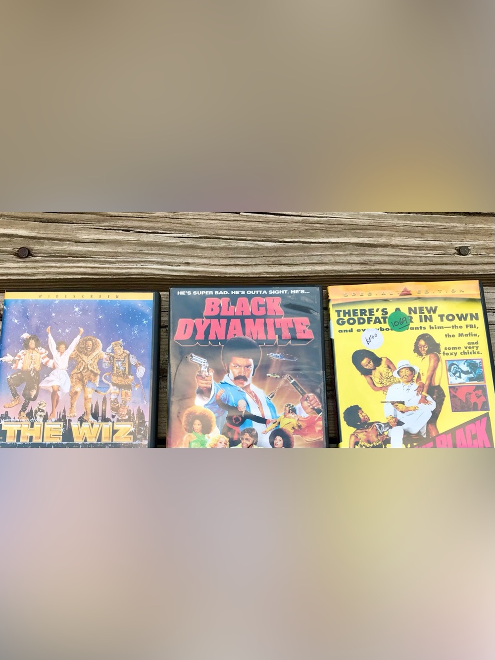 Classic 70s DVD Movies The Wiz Black Dynamite The Black Godfather Movie Night